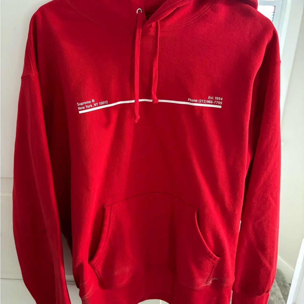 Supreme Bold Red Hoodie